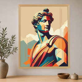 Wallity Pintura Decorativa en Lienzo Enmarcada 45 x 60 cm Multicolor